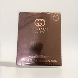 Gucci Guilty Men 2pc Set Parfum Spray 3.0 oz Travel Deodorant oz New In Box